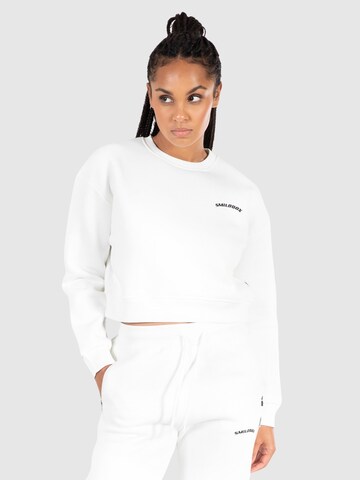 Sweat-shirt 'Sherry' Smilodox en blanc : devant