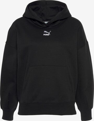 Sweat-shirt 'Classics' PUMA en noir : devant