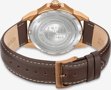 SWISS MILITARY HANOWA Analog Watch in Brown