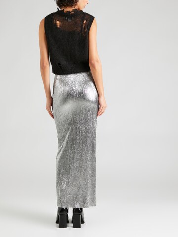 TOPSHOP Skirt in Silver