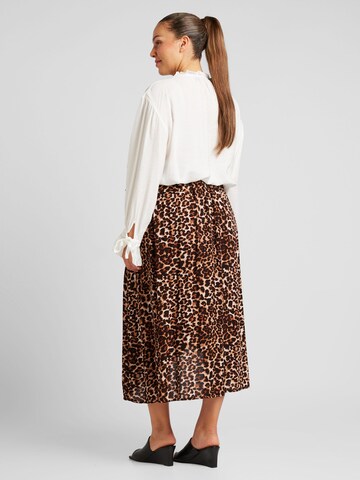 PIECES Curve Skirt 'TALA' in Brown