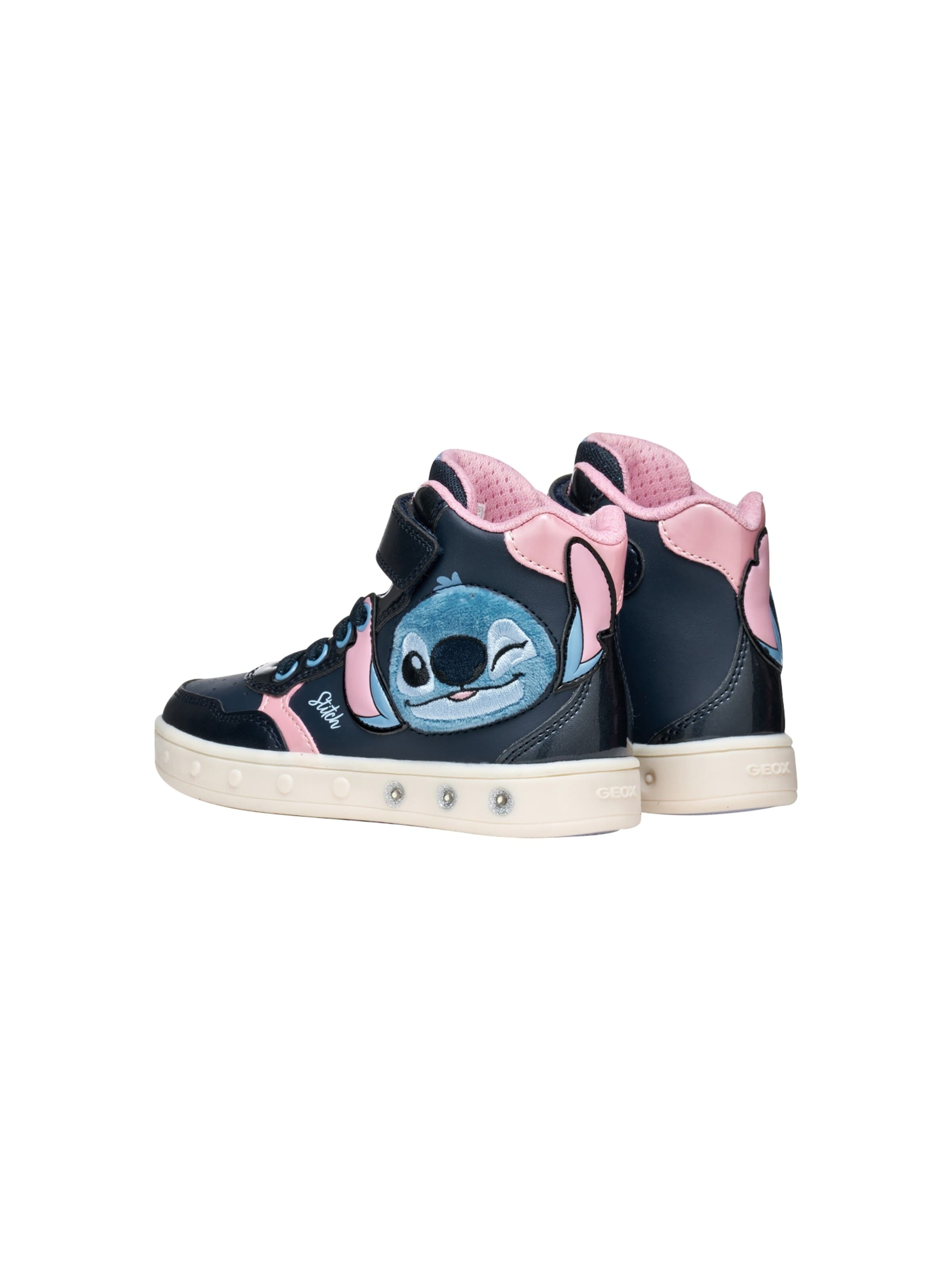 Baskets 'Hohe Sneaker mit Klettverschluss für Kinder „Skylin Girl“ von Synt.Lea+Pea' GEOX en bleu