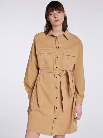 SET Shirt Dress in Brown: front