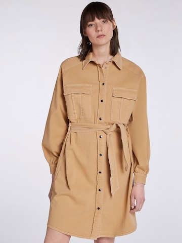 SET Shirt Dress in Brown: front