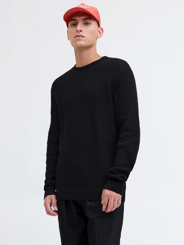 JACK & JONES Sveter 'JPRBLUBARKLEY' - Čierna: predná strana