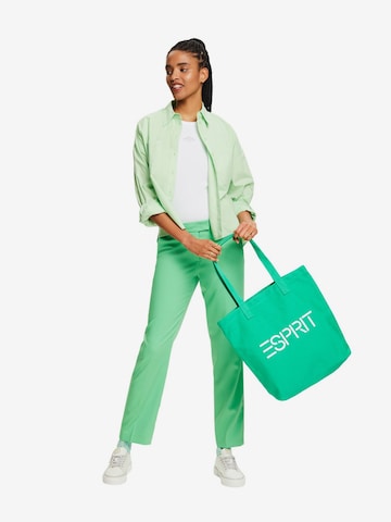 ESPRIT Regular Pleated Pants in Green