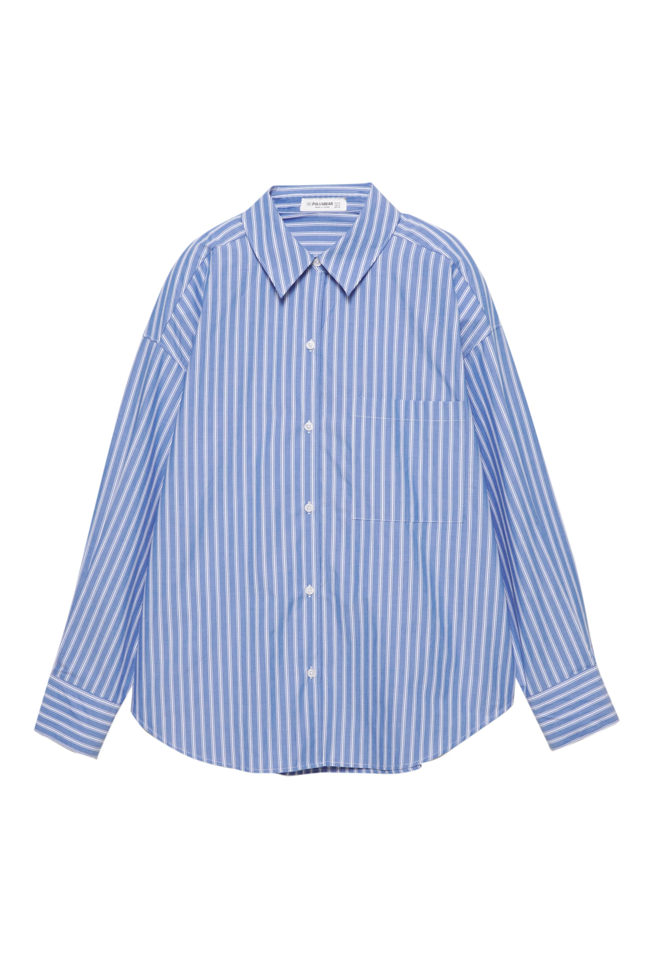 Pull&Bear Bluzka w kolorze niebieski: przód