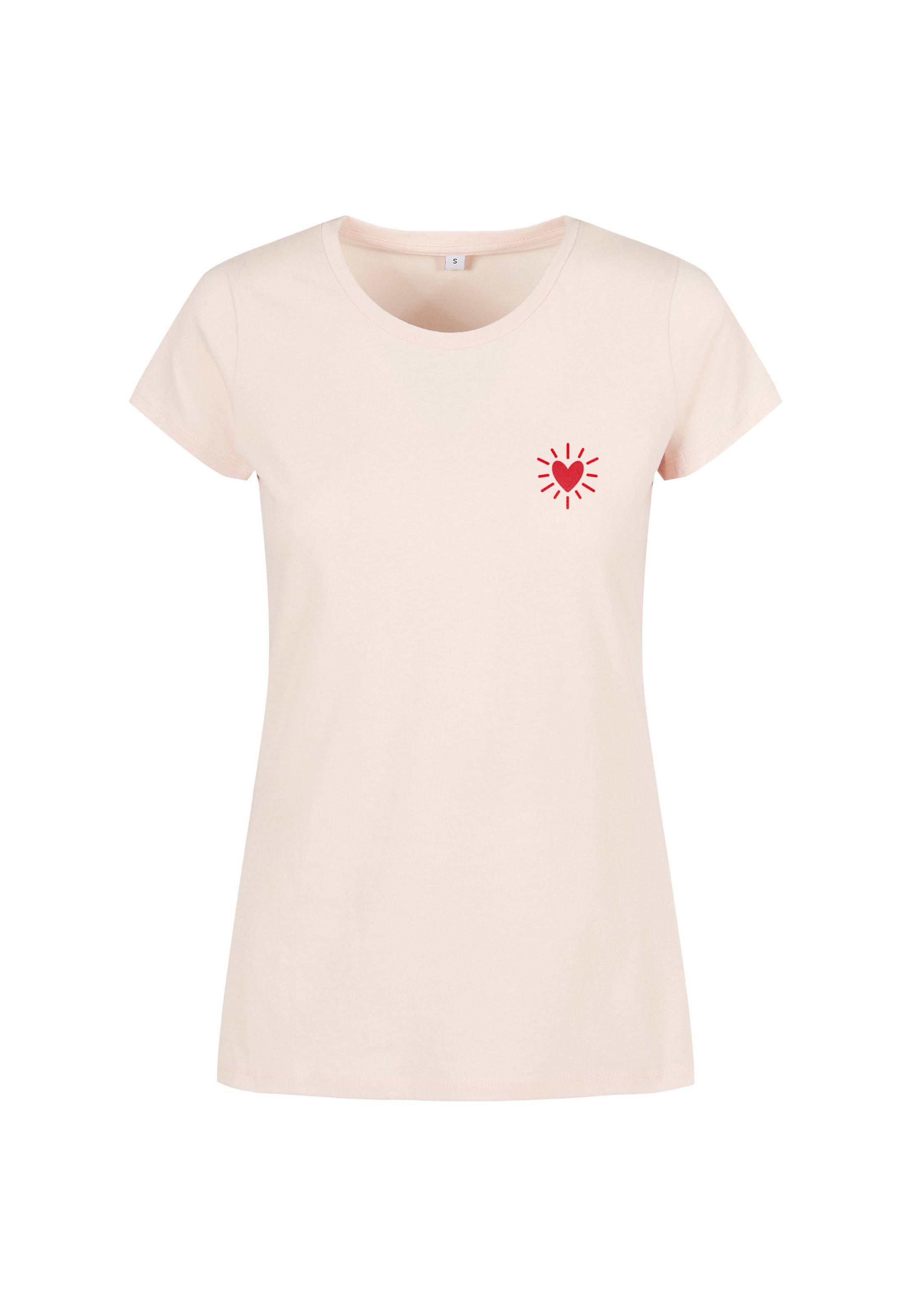Urban Classics T-Shirt 'Radiant Heart' in Pink: Vorderseite