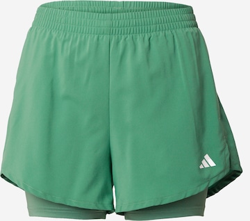 ADIDAS PERFORMANCE Workout Pants 'Minimal Made For Training' in Green: front