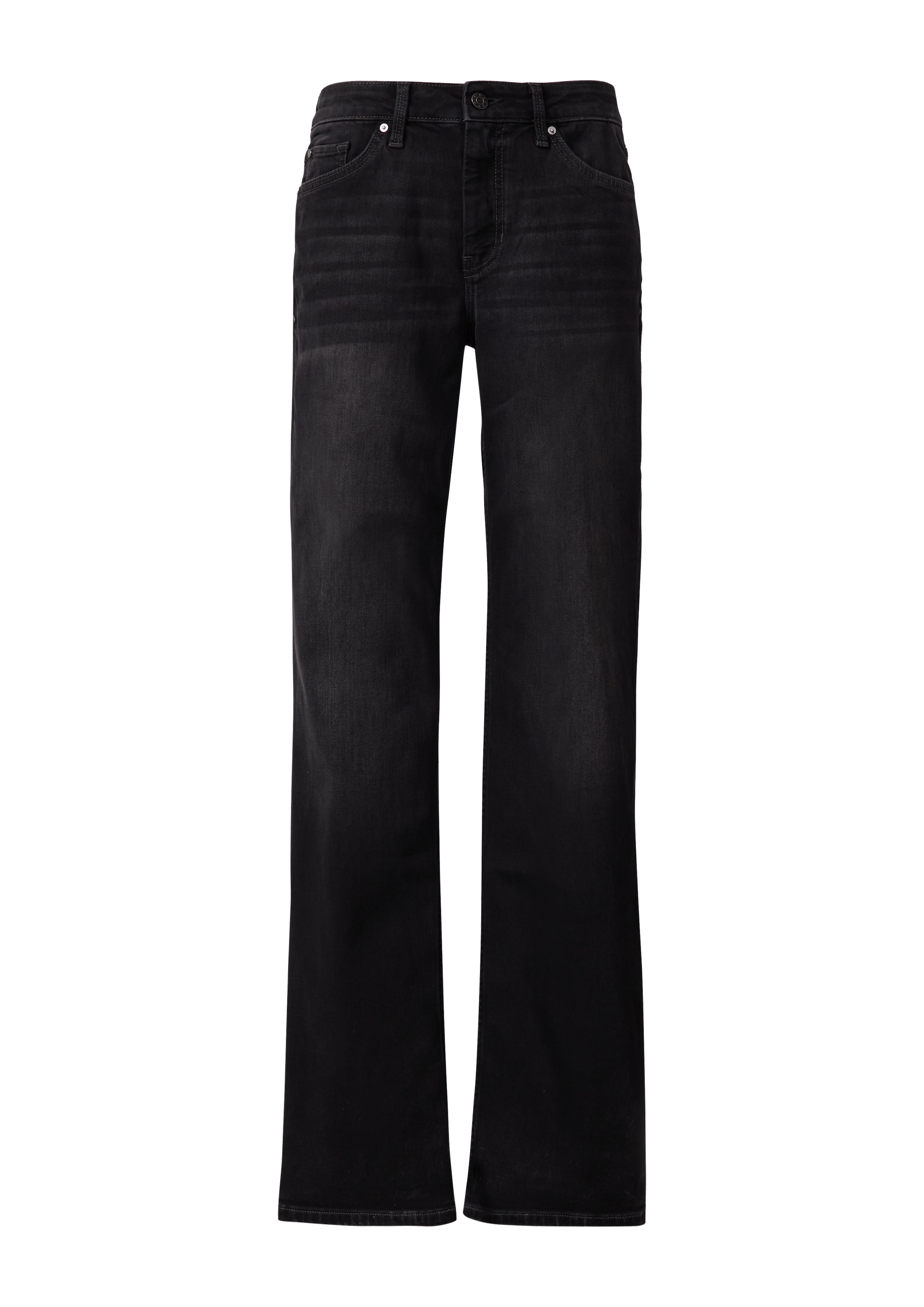 s.Oliver Regular Jeans in Zwart: voorkant