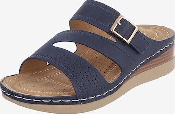 Ital-Design Mules in Blue: front