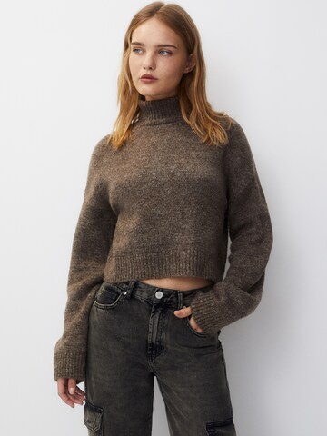 Pull&Bear Sweter w kolorze brązowy: przód