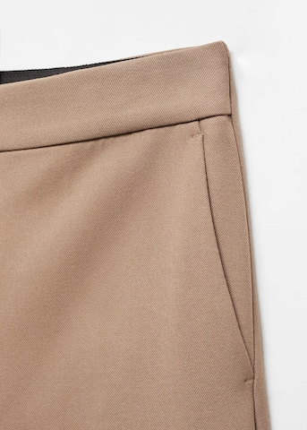 MANGO Normalny krój Spodnie w kant 'Roque' w kolorze brązowy