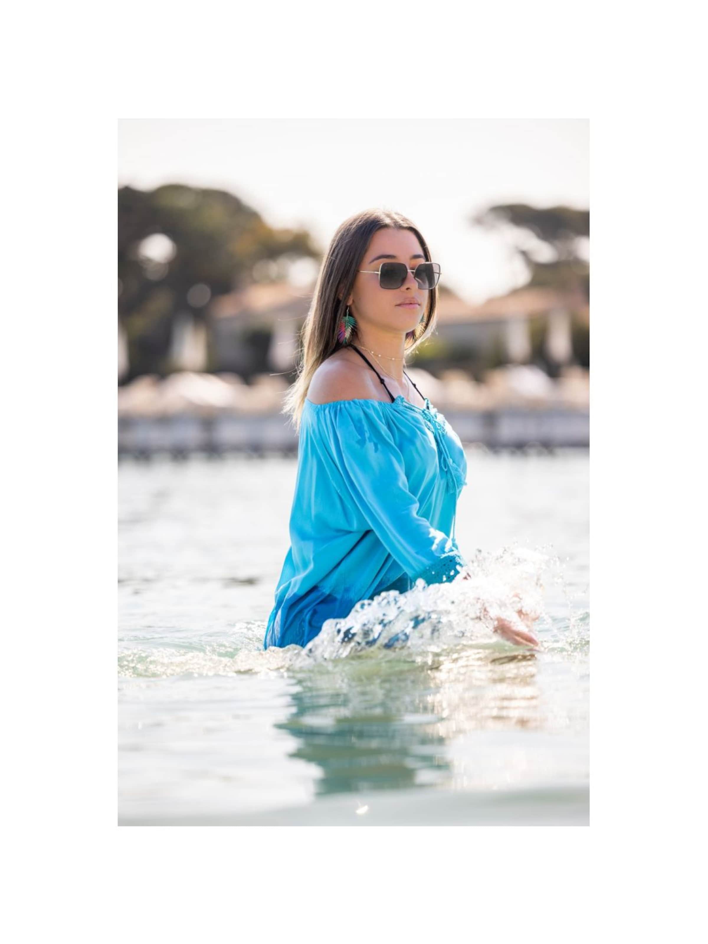 alberto cabale Beach Dress in Blue