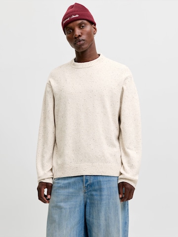 JACK & JONES Pulóver 'JORNORREBRO' - fehér: elől