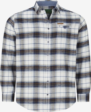 Charles Colby Comfort fit Button Up Shirt ' Duke Willow ' in Blue: front