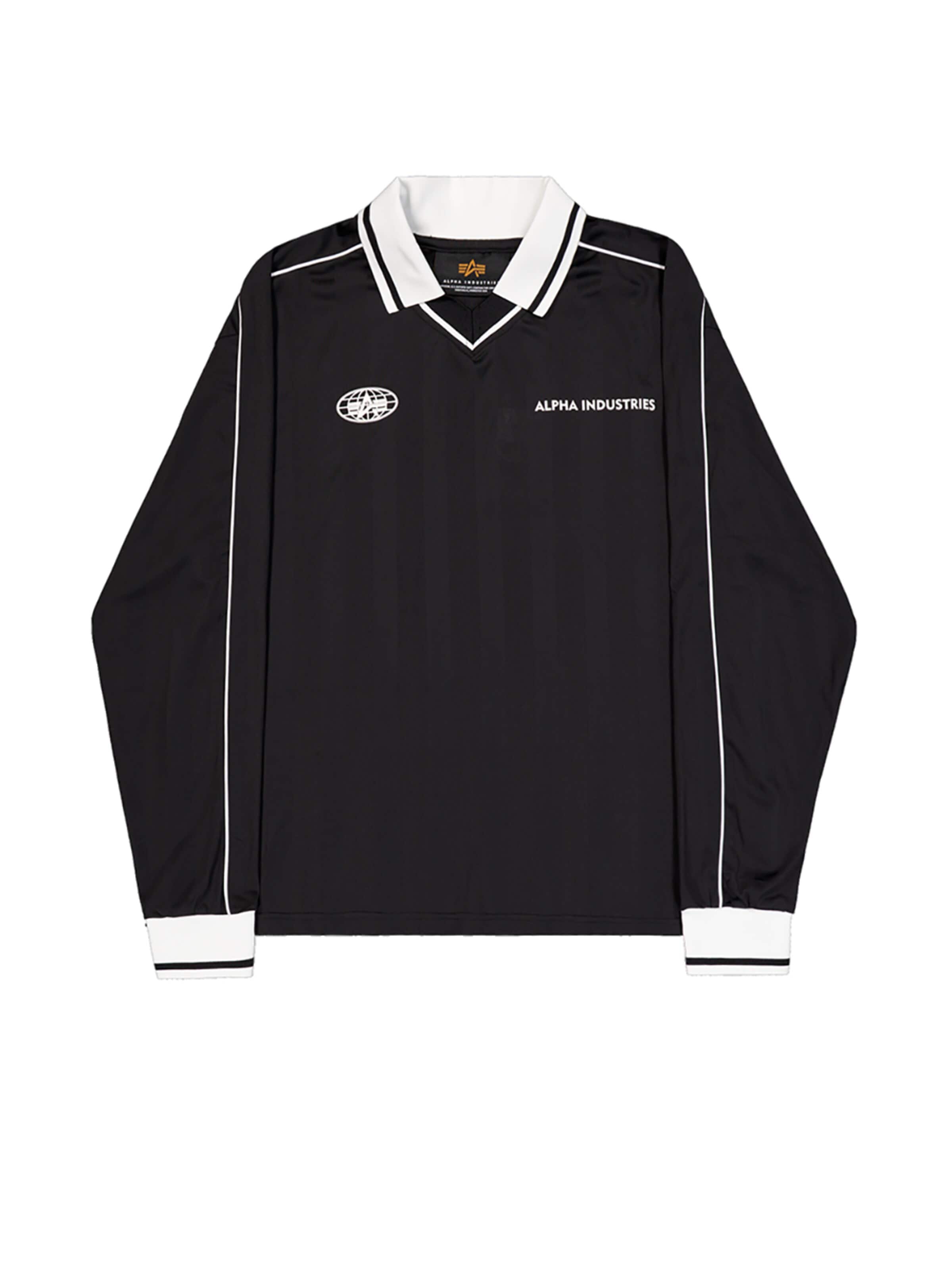 Tricou pe S ALPHA INDUSTRIES pe negru / alb, Vizualizare produs