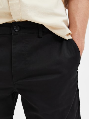 SELECTED HOMME Regular Chino Pants 'New Miles' in Black