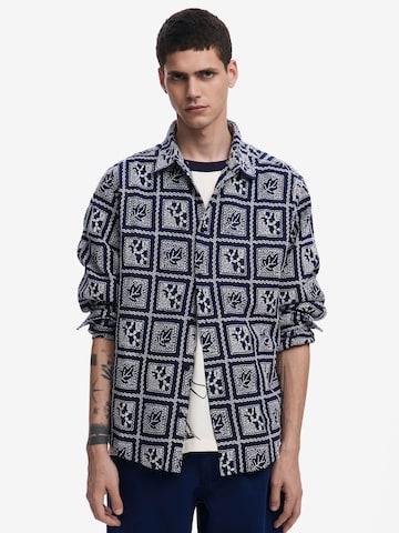Desigual Regular Fit Skjorte i blå: forside