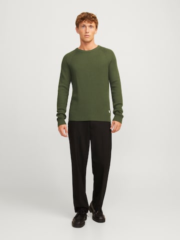 JACK & JONES Sweater 'JJPannel' in Green