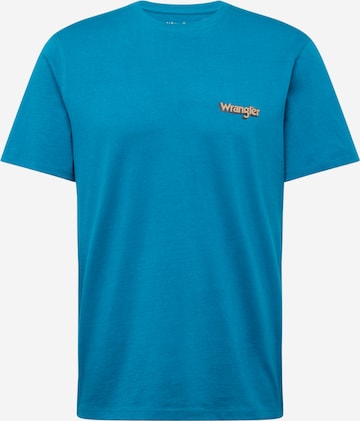 T-Shirt WRANGLER en bleu : devant