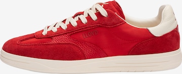 Baskets basses LLOYD en rouge : devant