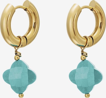 Boucles d'oreilles 'LIORA' Cala Rose en bleu : devant