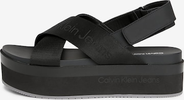 melns Calvin Klein Jeans Siksniņsandales: no priekšpuses