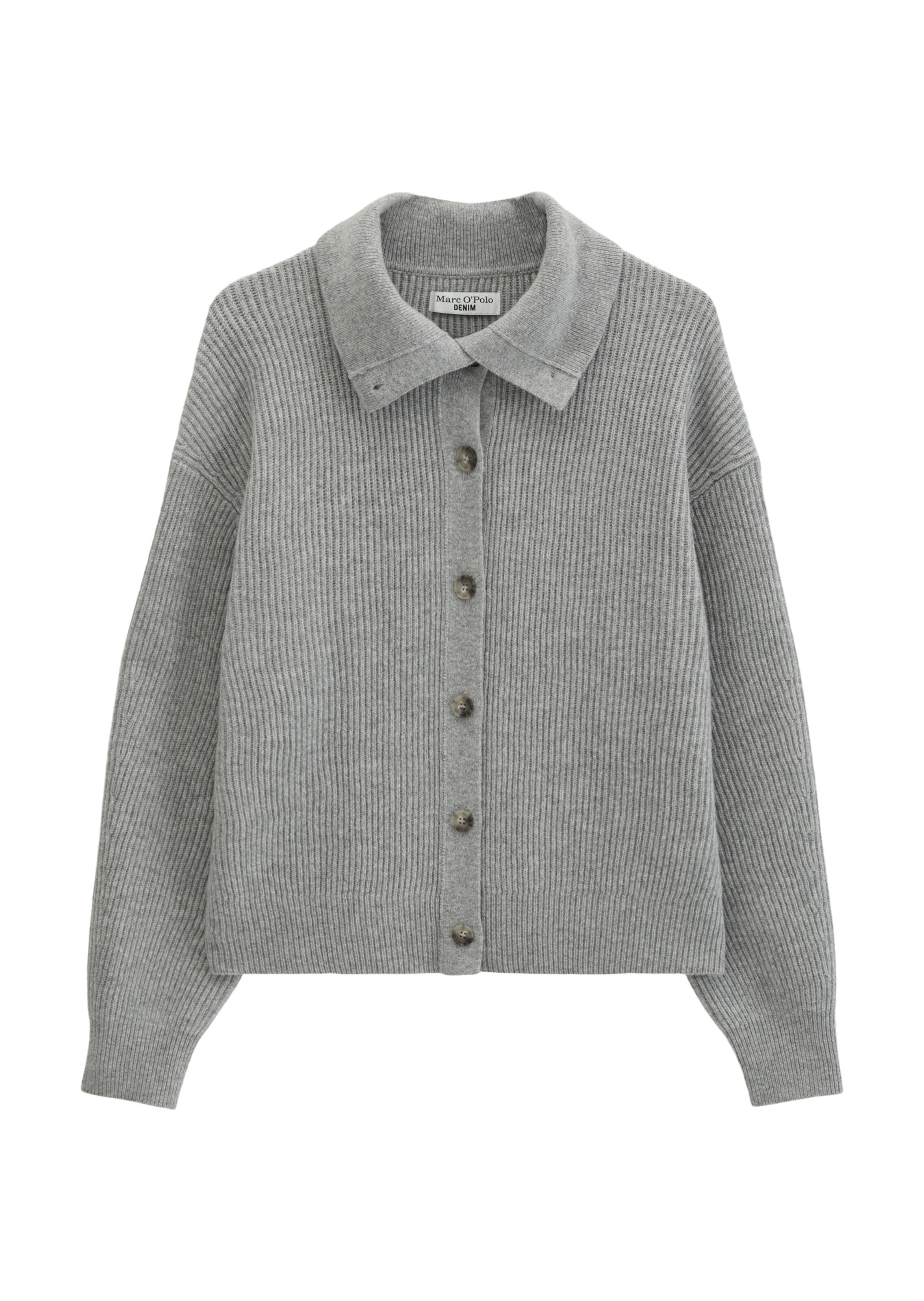 Marc O'Polo DENIM Strickjacke in Grau: Vorderseite