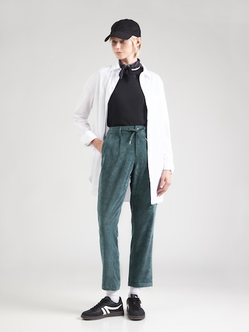 s.Oliver Tapered Pleat-front trousers in Blue