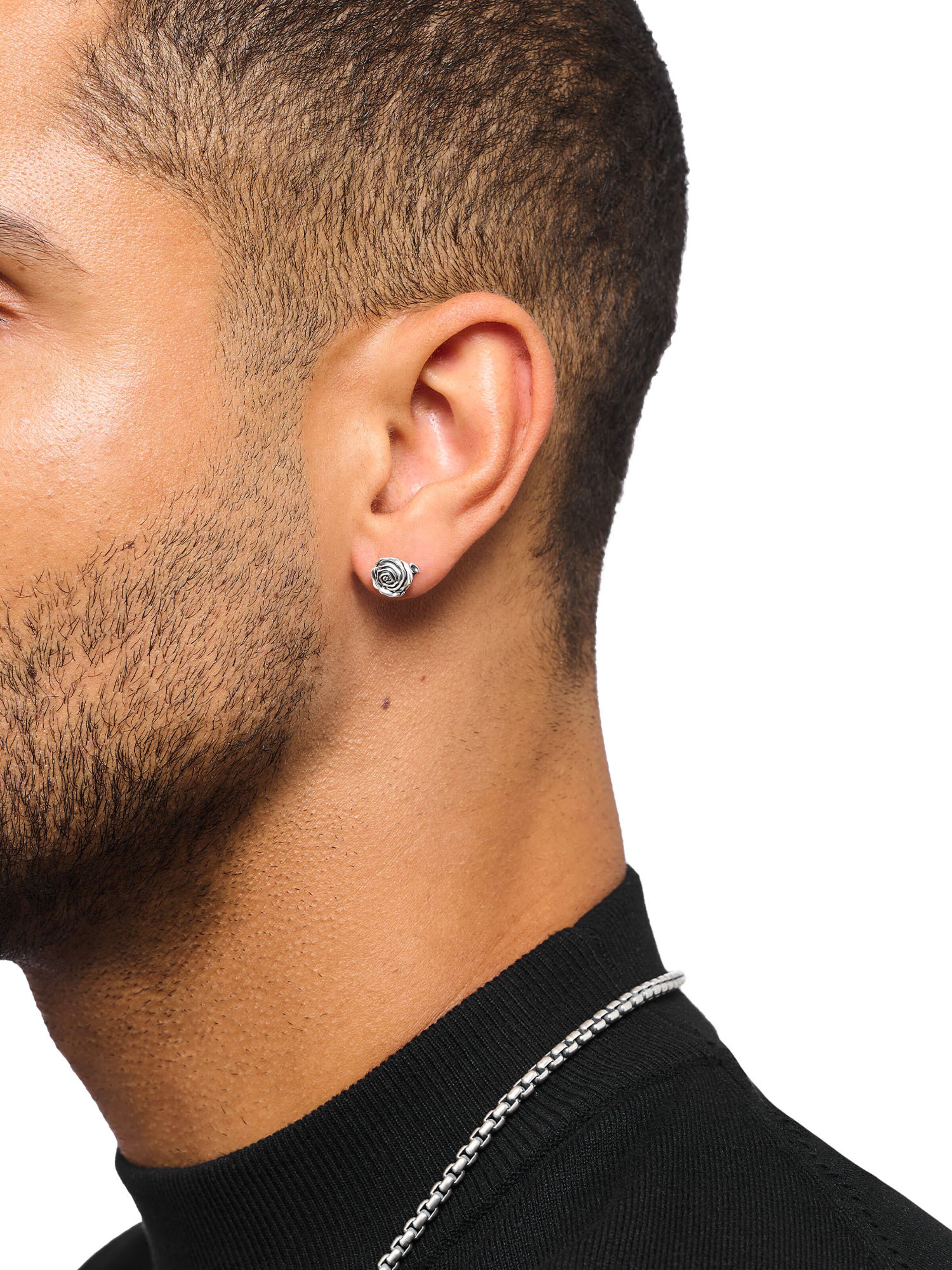 Thomas Sabo Earring 'Midnight Rose' in Silver