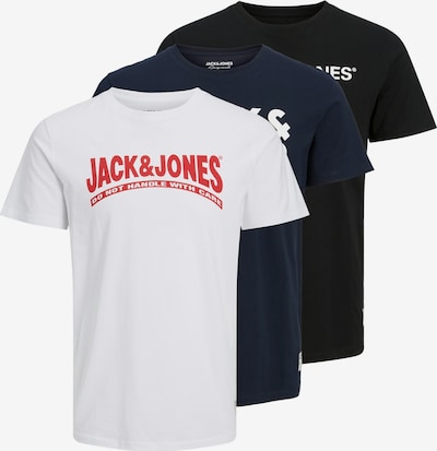 JACK & JONES Majica 'JOR30HISTORY' veličine S u mornarsko plava / crvena / crna / bijela, Pregled proizvoda