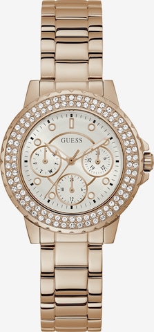 GUESS Analog Watch 'CROWN JEWEL' in Gold: front