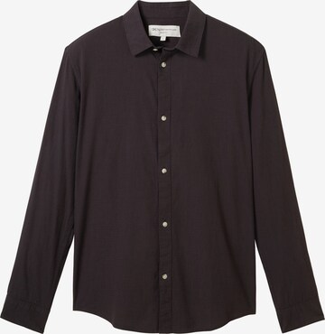 Regular fit Camicia di TOM TAILOR DENIM in nero: frontale