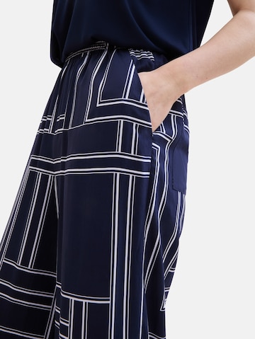 TOM TAILOR Wide leg Broek in Blauw