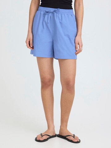 ICHI Regular Pants 'IHJALBA' in Blue: front