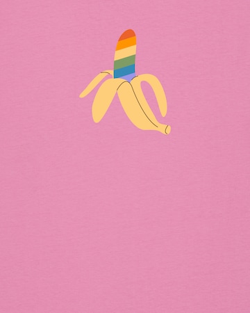 T-Shirt 'Rainbow Banana' Watapparel en rose