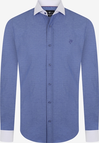 DENIM CULTURE Regular fit Button Up Shirt 'Eldon' in Blue: front