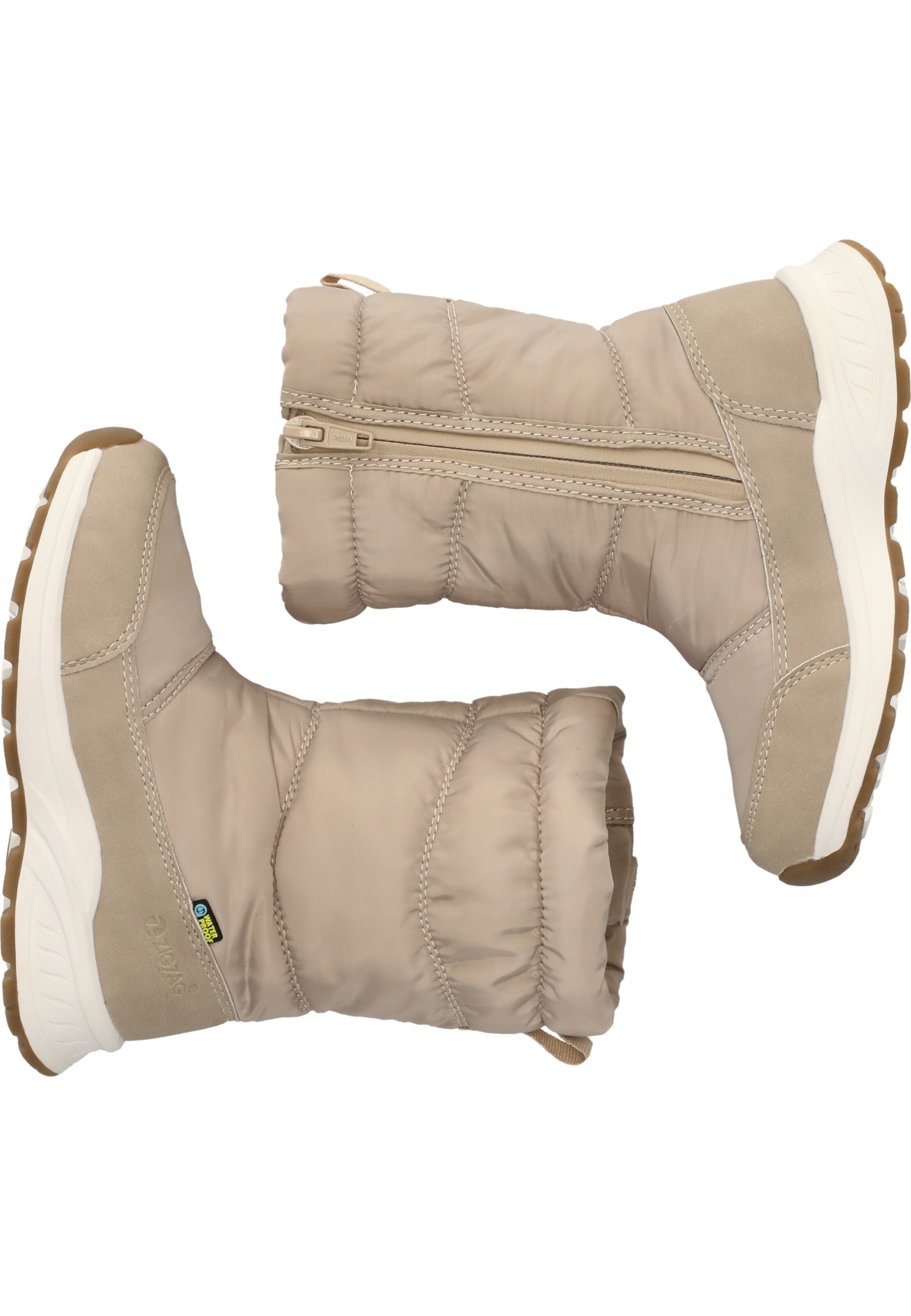 ZigZag Stiefel in Beige