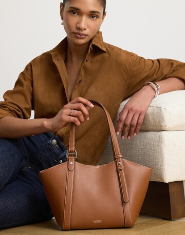 Borsa a spalla di Lauren Ralph Lauren in marrone