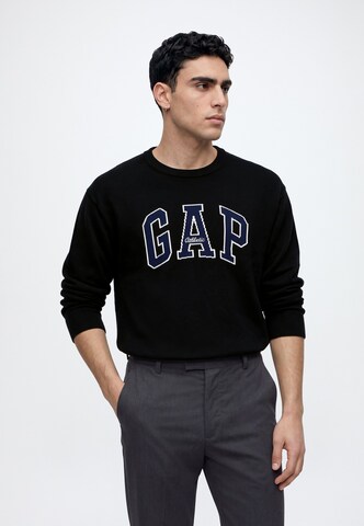 GAP Свитшот 'ATHLETIC INTARSIA' в Черный