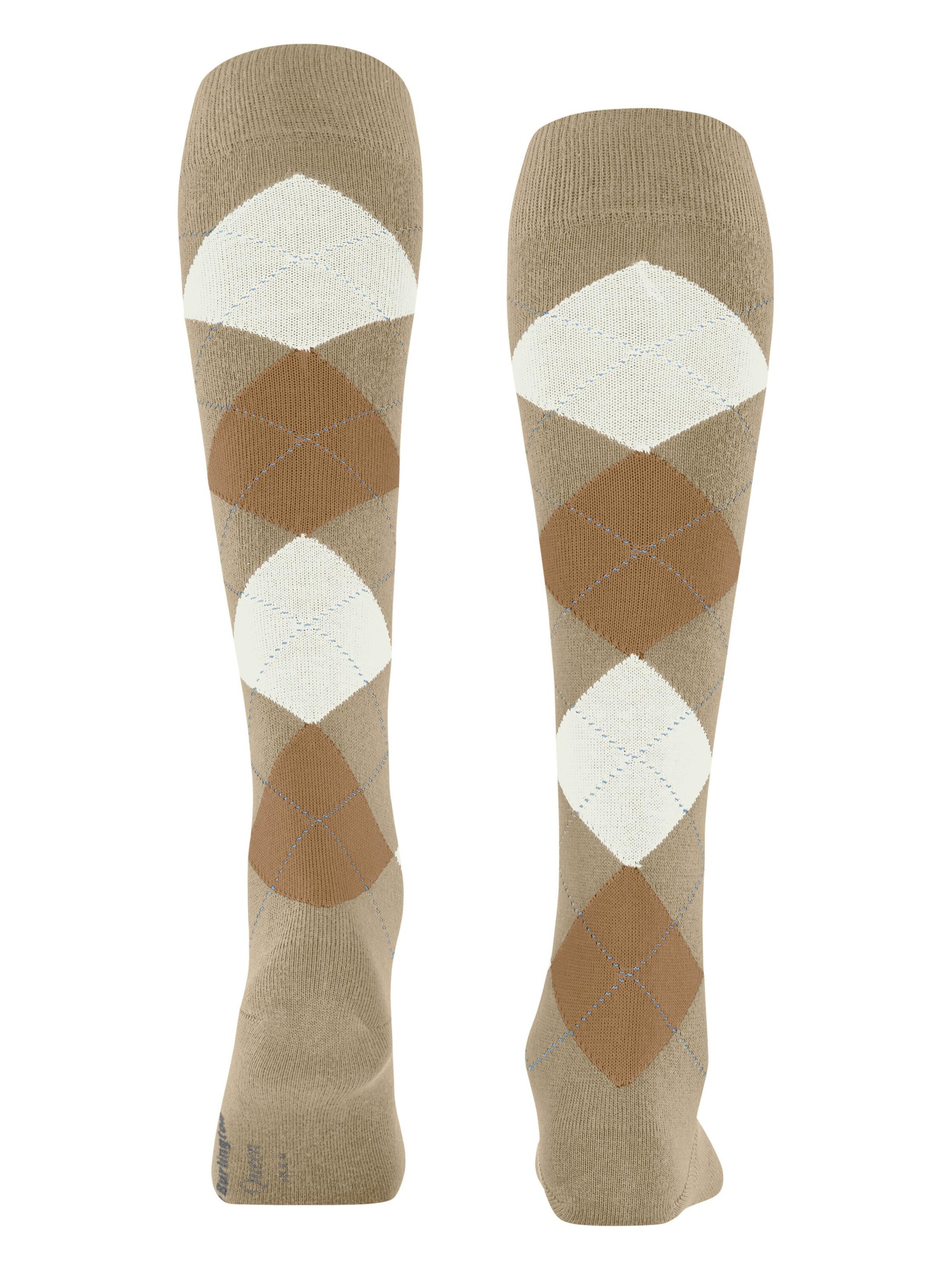 BURLINGTON Over the Knee Socks 'Queen' in Beige