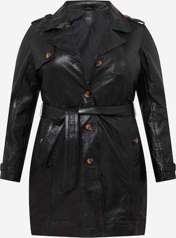 Gipsy Comfort Line Between-Seasons Coat 'Lizeth' in Black: front