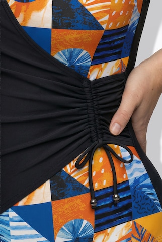 Ulla Popken Bustier Badeanzug in Schwarz