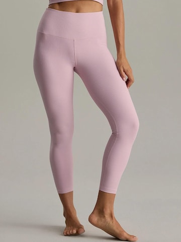 Hey Honey - Skinny Leggings 'Cropped & Ribbed Leggings' en rosa