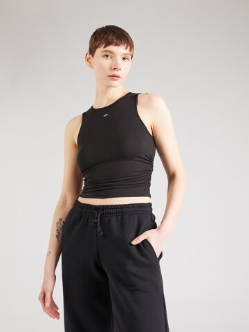 Tommy Jeans Top in Black: front