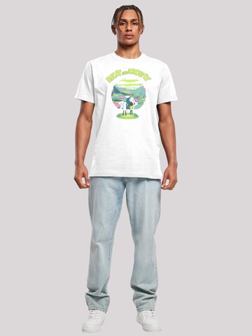 F4NT4STIC Shirt 'Rick and Morty Portal' in Wit