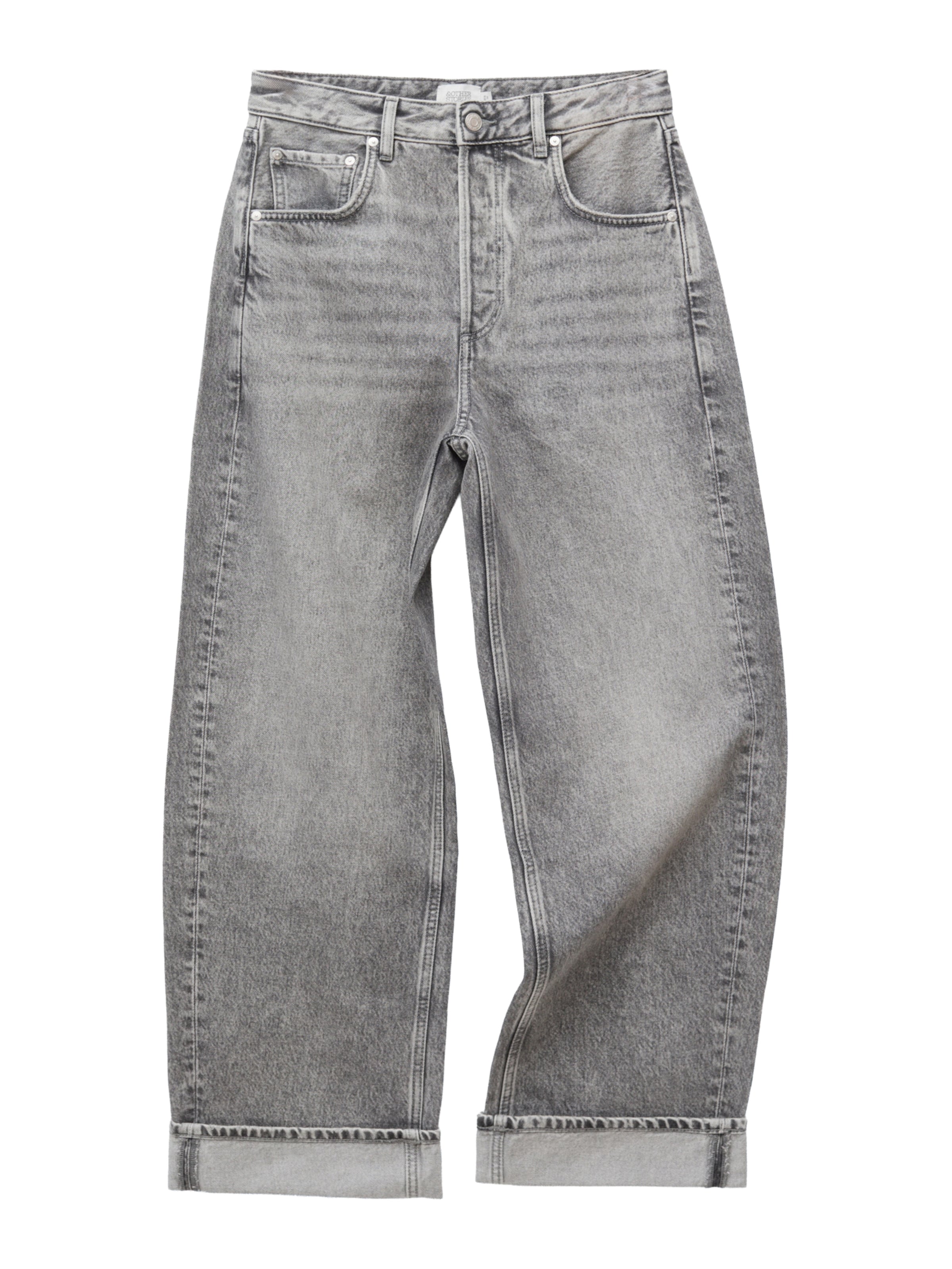 Wide leg Jeans di & Other Stories in grigio: frontale