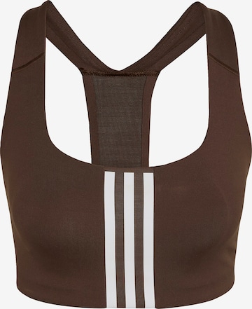 ADIDAS SPORTSWEAR Sports Bra 'Powerimpact' in Brown: front