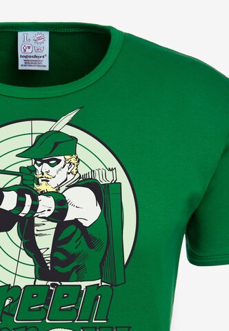 LOGOSHIRT Shirt 'Green Lantern' in Green